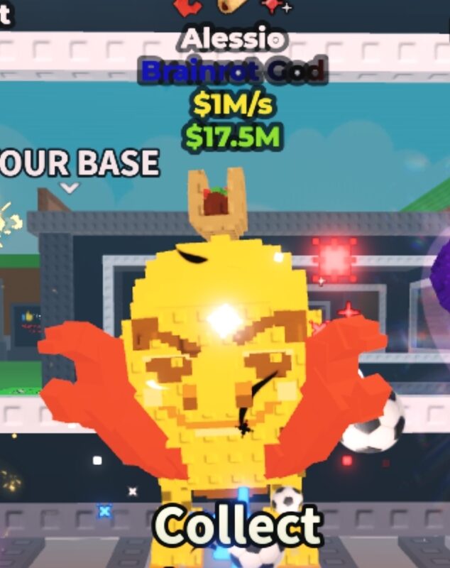 Alessio Gold With Mutations Crab + Taco [ Brainrot God ] 1M/s - Steal A Brainrot (A7)