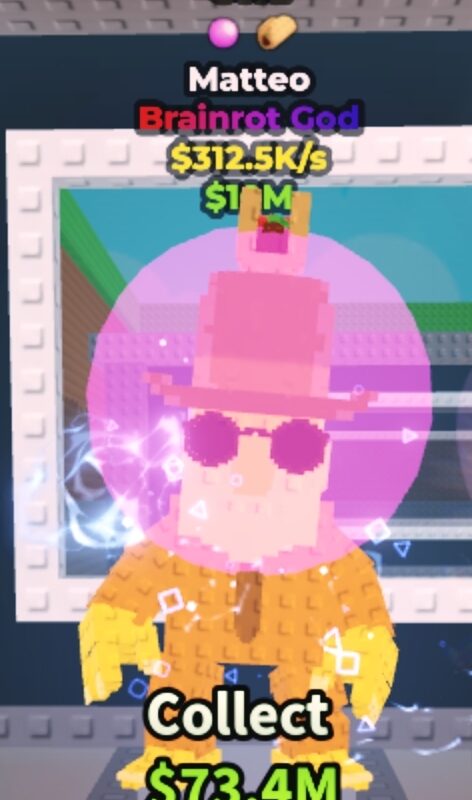 Matteo Gold With Mutations Candy + Taco [ Brainrot God ] 312.5K/s - Steal A Brainrot (A7)