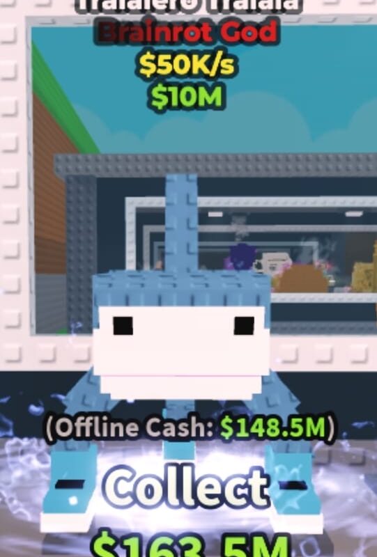 Tralalero Tralala [ Brainrot God ] 50K/s - Steal A Brainrot (A9)