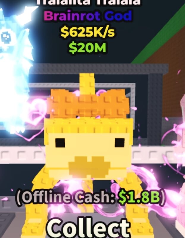 Tralalero Tralala Gold  Mutations Dragon [ Brainrot God ] 625K/s - Steal A Brainrot (A8)